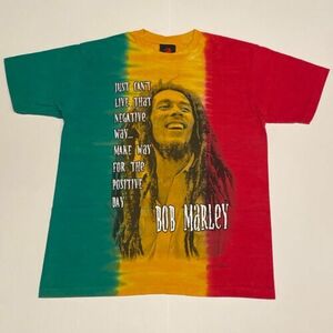 VINTAGE BOB MARLEY 1999 RASTA TIE DYE T SHIRT (LARGE) 海外 即決