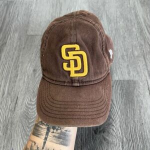 New Era 9twenty San Diego Padres Youth Toddler MLB Brown Yellow Hat Cap 海外 即決