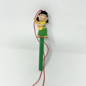 RARE Peanuts Lucy with Lei Hula Skirt PVC Pen Topper Necklace Sunkisses Hawaii 海外 即決