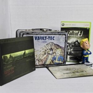 Fallout 3 Collector's Edition Lunchbox Tin & Bobble Head Xbox 360 Complete CIB 海外 即決