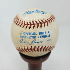 Official Rawlings American League Baseball ~ Bobby Brown, President ~ No Box 海外 即決