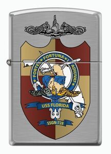 USS Florida (SSGN-728) Submarine Zippo MIB Brushed Chrome 海外 即決