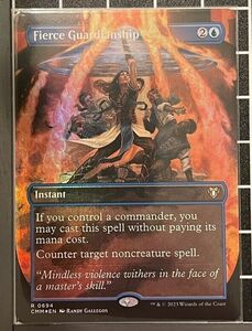 Fierce Guardianship Borderless Foil - Mythic - Commander Masters MTG 海外 即決