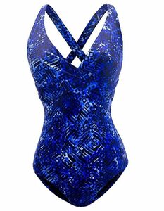 Speedo Women's Ultraback Racerback Athletic Training One Piece Swimsuit Blue 6 海外 即決