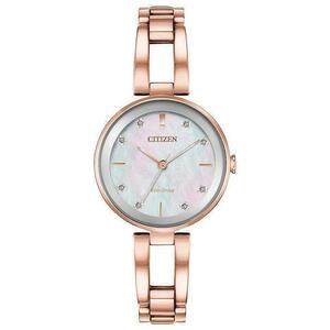 Citizen Axiom EM0803-55D Mother of Pearl Dial Stainless Steel Women's Watch 海外 即決