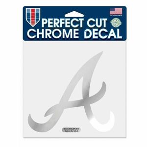 ATLANTA BRAVES DIE-CUT METALLIC CHROME DECAL 6"X6" WINDOWS HIGH QUALITY 海外 即決