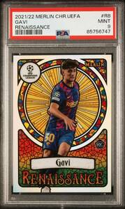 2021 Topps Merlin Collection Chrome UCL Renaissance Gavi PSA 10 GEM MT Rookie RC 海外 即決