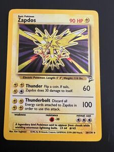 Zapdos 20/130 ポケモン TCG Base Set 2 Holo Unlimited Holo Rare 海外 即決