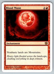 MTG Magic the Gathering 9th Edition Blood Moon Regular Rare 176/350 海外 即決