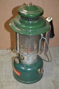 Coleman Model 228E Double Mantle Big Hat Green Lantern 1963 with Shade & Handle 海外 即決