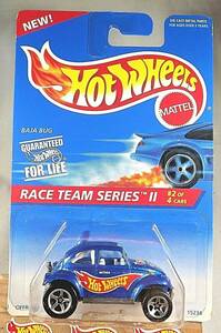 1996 Vintage Hot Wheels #393 Race Team Series II 2/4 BAJA BUG Blue w/Chrome 5 Sp 海外 即決