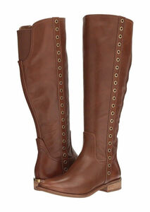 Michael Kors Dora MK Women's Knee High Leather Riding Boots Size 6 w/ Defect 海外 即決