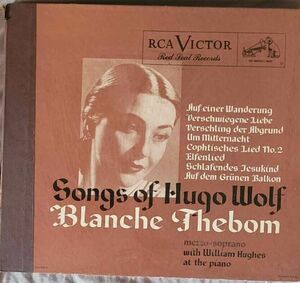 Hugo Wolf - Blanche Thebom Songs Of Hugo Wolf - Victor レッド / Seal WDM 1380 海外 即決