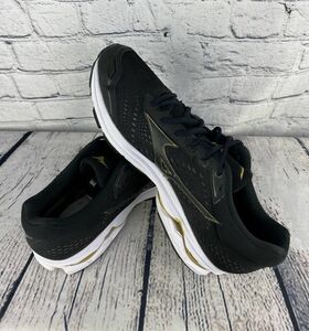 ミズノ Wave Rider 22 メンズ 29.5cm(US11.5) Fitness Black/Gold ランニング Shoes Sneakers 海外 即決