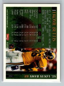 1995 Bowman Jerome Bettis #260 - Los Angeles Rams 海外 即決