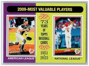 #205 Joe Mauer Twins Albert Pujols Angels 2024 Topps Heritage 2009 MVP 海外 即決