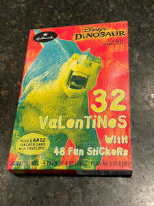 Disney's Dinosaur 32 Valentine Cards and 48 Stickers Vintage New in Sealed Box 海外 即決