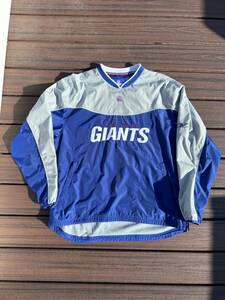 Vintage New York Giants Windbreaker Jacket Size XL Reebok Gray NFL 海外 即決