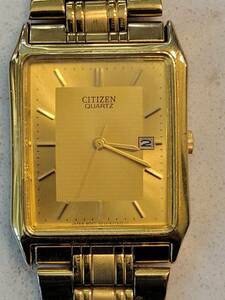 Vintage Citizen Men's Watch 6010-S29541 Japan Gold Tone WR Date Window 海外 即決