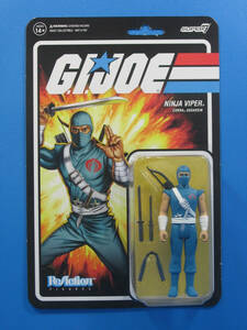 GI Joe Cobra Ninja Viper 4" Action Figure 2022 MOC Reaction Exclusive Super 7 海外 即決