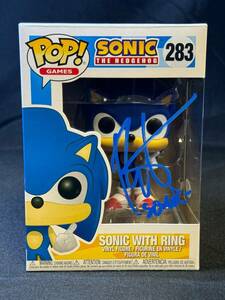 Sonic the Hedgehog with Ring Funko Pop #283 Signed Roger Craig Smith PSA DNA 海外 即決