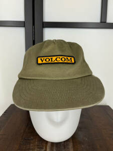Volcom Hat Cap Snap Back Adult One Size Green Embroidered Skater Beach Cotton 海外 即決