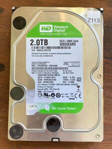 WD20EARX-00PASB0, DCM HHRCNVJCHB, Western Digital 2TB SATA 3.5 Hard Drive 海外 即決