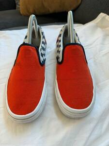 バンズ Classic Slip On メンズ 24cm(US6).5 ブラック Orange Athletic Shoes Sneakers Retro 海外 即決