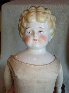 Antique Blonde China Head Doll 22 1/2" 海外 即決