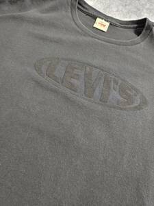 VTG Levi’s Made In USA Spellout Logo Black T-Shirt WPL 423 Rare Large Blackout 海外 即決