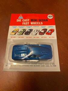 Vtg. Die Cast Mini Sedan Fast Wheels Chev Luxe/Vette Blue Hong Kong Tintoys 海外 即決