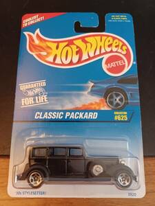 Hot Wheels 1996 Classic Packard #625 Black w/Chrome 5 Spokes NOC 海外 即決
