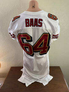 2006 San Francisco 49ers #64 David Baas Game Jersey 60th Patch Reebok Size 48 海外 即決