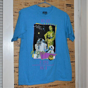 Star Wars MAD Engine Retro Style Men's T-Shirt C-3PO/R2-D2/BB-8 *Size: M, Short 海外 即決