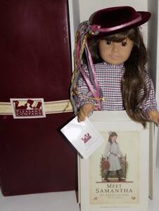 WHITE BODY Pleasant Co. Samantha American Girl Doll in Box w Meet Outfit BEAUTY 海外 即決