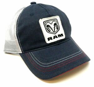 DODGE RAM LOGO GREY WHITE ADJUSTABLE CURVED BILL MESH TRUCKER SNAPBACK HAT CAP 海外 即決