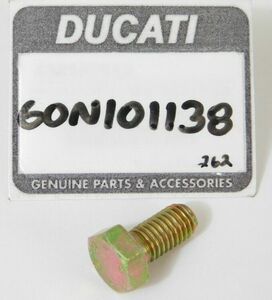 NOS Genuine DUCATI Motorcycle Factory Hardware 8x16 Screw Hex Bolt OEM 60N101138 海外 即決