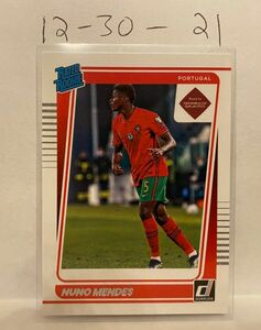 2021-22 Donruss Nuno Mendes Rated Rookie #192 Portugal World Cup PSG! 海外 即決