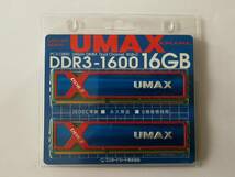 ★UMAX DDR3-1600 8GB×2(計16GB) PC12800★_画像1