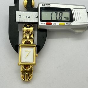■ GUCCI グッチ 1800L クォーツ ゴールド 白文字盤 レディース 女性 腕時計 電池交換済みの画像7