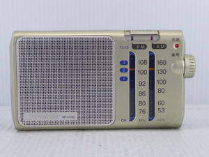 ★☆Panasonic ワイドFM対応 FM/AMコンパクトラジオ RF-U150 動作品 オマケ新品電池付き☆★