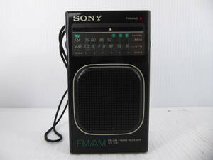 ★☆SONY ワイドFM受信OK FM/AMコンパクトラジオ ICF-S16 日本製 動作品 オマケ新品電池付き☆★