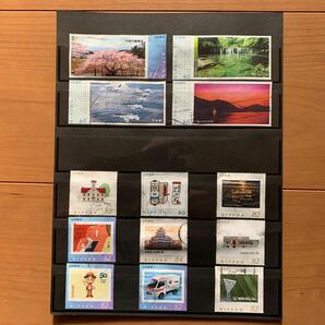 フレーム切手．写真付き切手使用済み 100枚 オフペーパーの画像2
