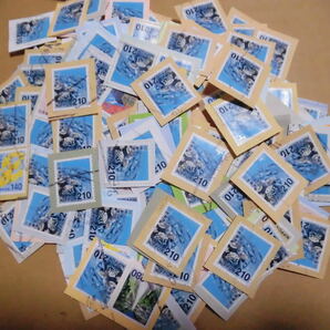 日本普通切手使用済み 210円 西表石垣国立公園（海中のサンゴ)500枚 紙付き・紙なし混合の画像1