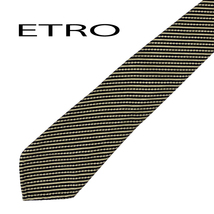 【中古】【非常に良い】ETRO ネクタイ ブランド エトロ ネイビー×ホワイト ネクタイ【剣先幅：9cm】r-etro-t-0068-08_画像1