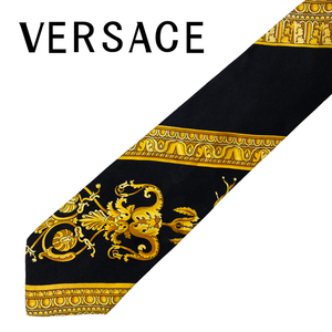 【中古】【傷や使用感が目立つ】VERSACE ネクタイ ベルサーチ ヴェルサーチェ ネクタイ【剣先幅：9.5cm】r-ve-t-0068-02