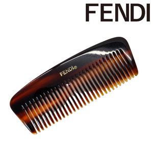 【中古】【やや傷や使用感あり】FENDI コーム くし ブランド フェンディ マーブルブラウン r-fendi-h-0514-08