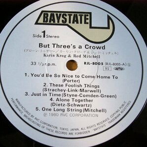 LPx832／KARIN KROG & RED MITCHELL カーリンクローグ&レッドミッチェル：BUT THREE'S A CROWD アローントゥゲザー.の画像2