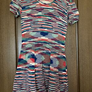 サマーニットワンピース ミニ丈 ボーダー