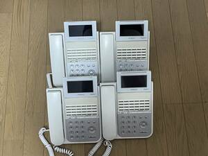 日立　ビジネスフォン　ET-24iF-SDW　電話機4台　動作品 24ボタン電話機